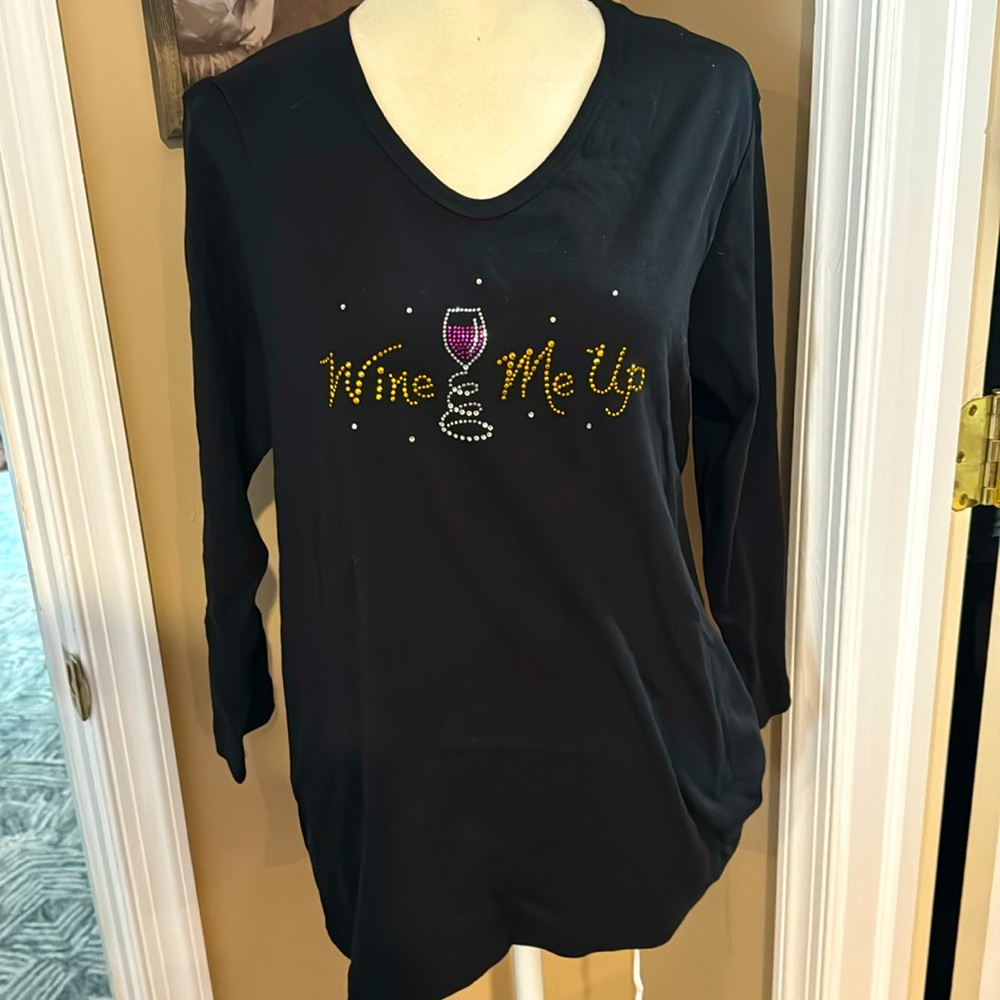 “Wine me up” shirt NWT size L
